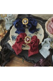 Hoshibako Works Dimensional Velvet Versatile Neckbow Hair Clip Brooch(Pre-Made/Full Payment Without Shipping)